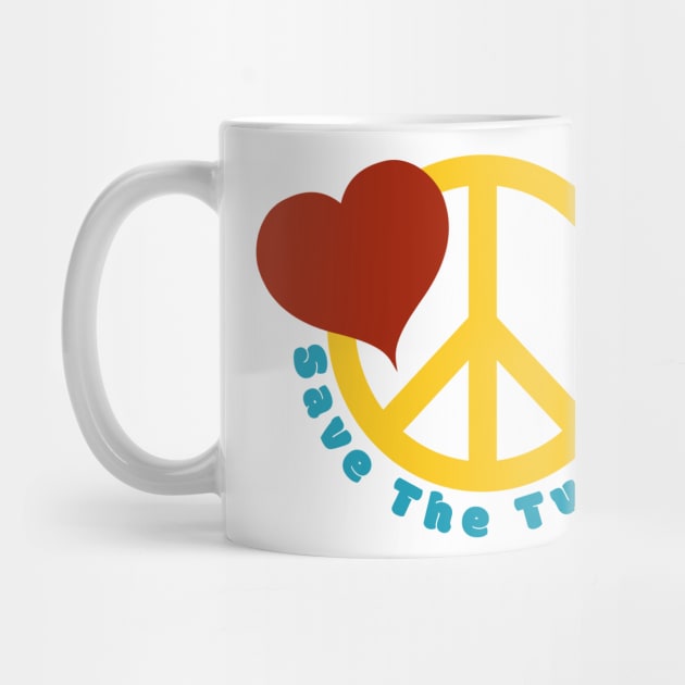 Love Peace Sign Save the Turtles Graphic Sticker Mug Vsco Girl Presents by gillys